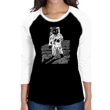 Load image into Gallery viewer, ASTRONAUT - Women&#39;s Raglan Baseball Word Art T-Shirt