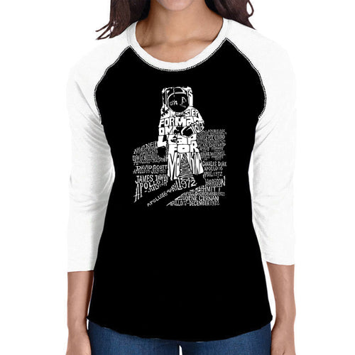 ASTRONAUT - Women's Raglan Baseball Word Art T-Shirt