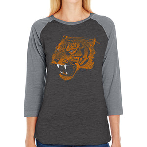 Beast Mode - Women's Raglan Baseball Word Art T-Shirt