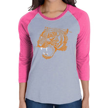 Load image into Gallery viewer, Beast Mode - Women&#39;s Raglan Baseball Word Art T-Shirt