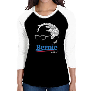 Bernie Sanders 2020 - Women's Raglan Baseball Word Art T-Shirt
