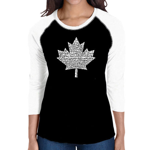 CANADIAN NATIONAL ANTHEM - Women's Raglan Baseball Word Art T-Shirt