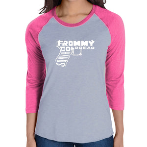Out of My cold Dead Hands Gun - Women's Raglan Baseball Word Art T-Shirt