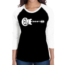 Load image into Gallery viewer, COME TOGETHER - Women&#39;s Raglan Baseball Word Art T-Shirt