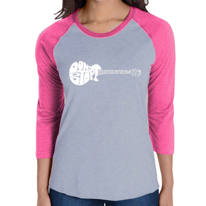 Don't Stop Believin' - Women's Raglan Baseball Word Art T-Shirt