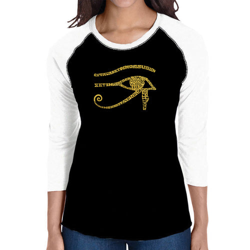 EGYPT - Women's Raglan Baseball Word Art T-Shirt