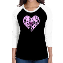 Load image into Gallery viewer, Forever In Our Hearts - Women&#39;s Raglan Word Art T-Shirt