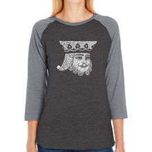 Load image into Gallery viewer, King of Spades - Women&#39;s Raglan Baseball Word Art T-Shirt