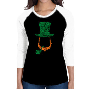 Leprechaun  - Women's Raglan Word Art T-Shirt