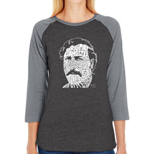 Load image into Gallery viewer, Pablo Escobar  - Women&#39;s Raglan Baseball Word Art T-Shirt
