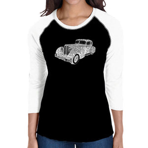 Mobsters - Women's Raglan Baseball Word Art T-Shirt