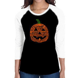 Pumpkin - Women's Raglan Baseball Word Art T-Shirt