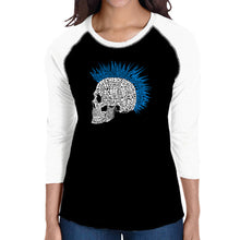 Load image into Gallery viewer, Punk Mohawk - Women&#39;s Raglan Baseball Word Art T-Shirt