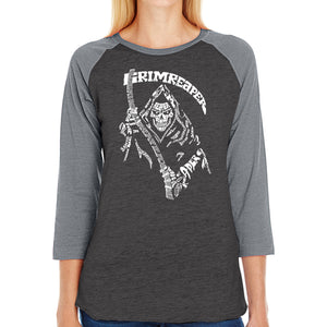 Grim Reaper  - Women's Raglan Word Art T-Shirt