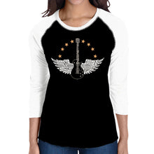 Load image into Gallery viewer, Country Female Singers - Women&#39;s Raglan Word Art T-Shirt