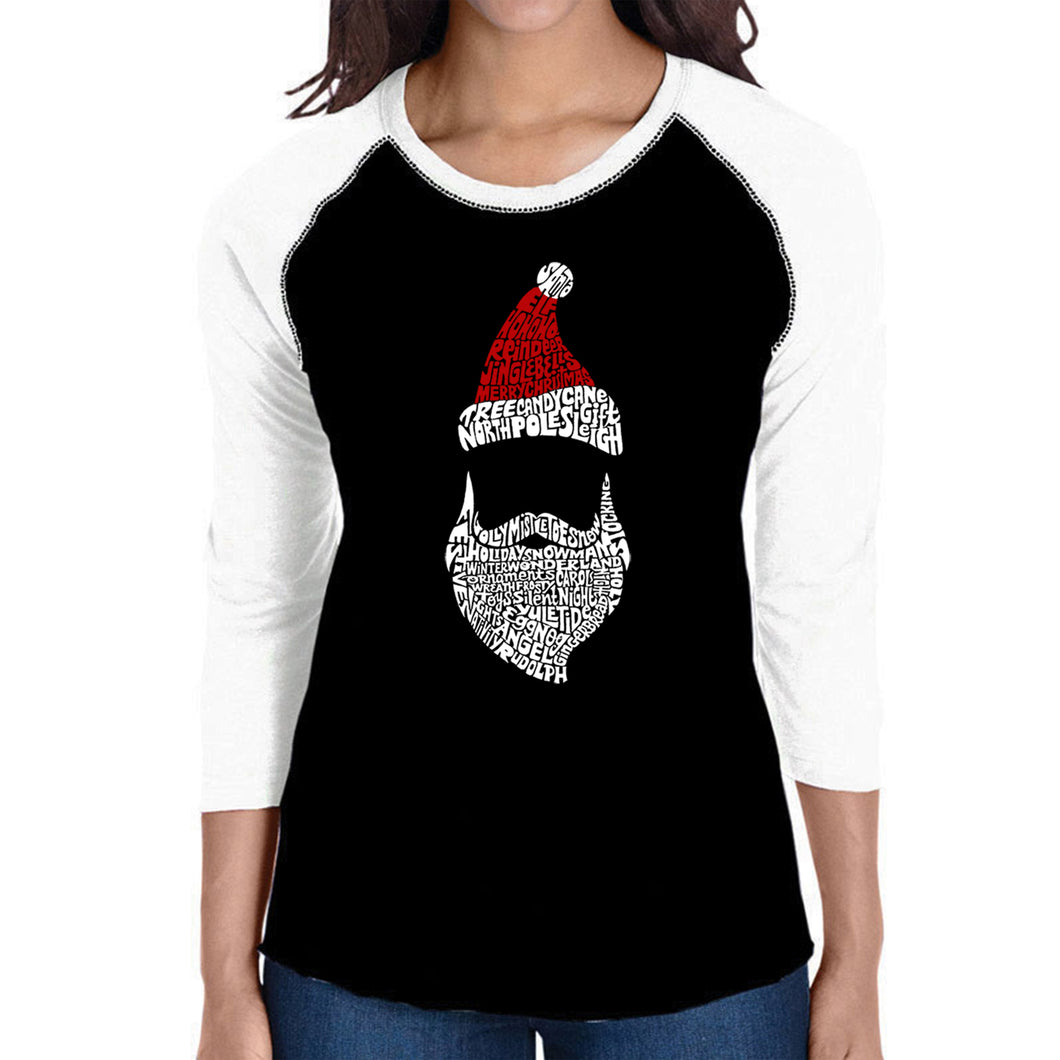 Santa Claus  - Women's Raglan Word Art T-Shirt