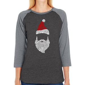 Santa Claus  - Women's Raglan Word Art T-Shirt