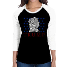 Load image into Gallery viewer, Keep America Great - Women&#39;s Raglan Baseball Word Art T-Shirt