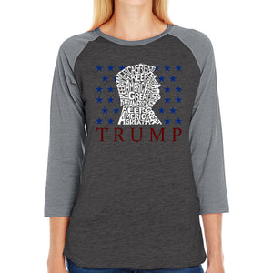 Keep America Great - Women's Raglan Baseball Word Art T-Shirt