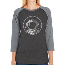 Load image into Gallery viewer, I Need My Space Astronaut - Women&#39;s Raglan Baseball Word Art T-Shirt
