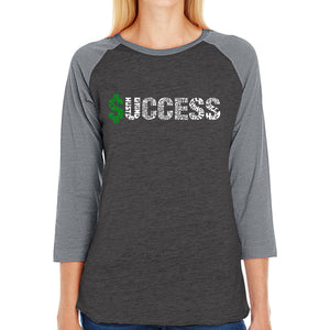 Success  - Women's Raglan Word Art T-Shirt