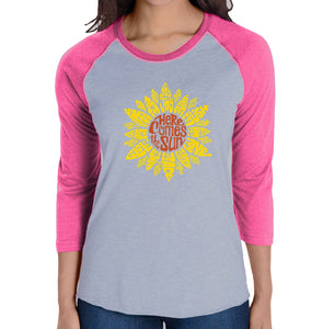 Sunflower  - Women's Raglan Word Art T-Shirt