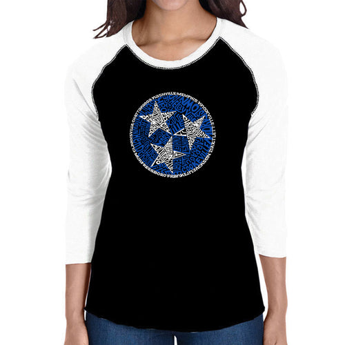 Tennessee Tristar - Women's Raglan Baseball Word Art T-Shirt