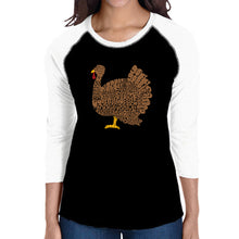 Load image into Gallery viewer, Thanksgiving - Women&#39;s Raglan Word Art T-Shirt