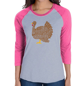 Thanksgiving - Women's Raglan Word Art T-Shirt