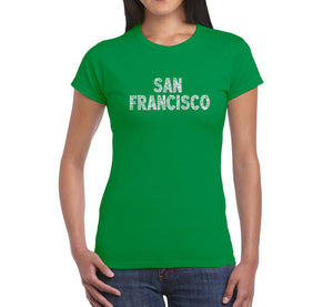 SAN FRANCISCO NEIGHBORHOODS - Women's Word Art T-Shirt