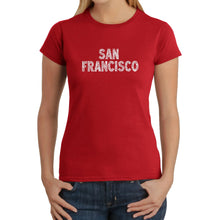 Load image into Gallery viewer, SAN FRANCISCO NEIGHBORHOODS - Women&#39;s Word Art T-Shirt
