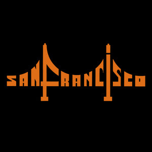 LA Pop Art Boy's Word Art Hooded Sweatshirt - San Francisco Bridge