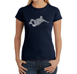 POPULAR SKATING MOVES & TRICKS - Women's Word Art T-Shirt