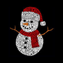 Load image into Gallery viewer, Christmas Snowman - Men&#39;s Word Art Hooded Sweatshirt