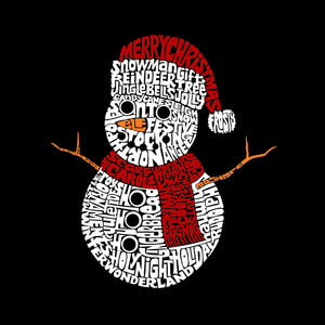 Christmas Snowman - Men's Word Art T-Shirt