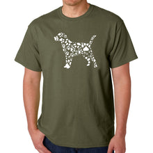 Load image into Gallery viewer, Dog Paw Prints  - Men&#39;s Word Art T-Shirt
