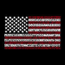 Load image into Gallery viewer, 50 States USA Flag  - Men&#39;s Word Art Hooded Sweatshirt