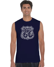 Load image into Gallery viewer, Stops Along Route 66 - Men&#39;s Word Art Sleeveless T-Shirt