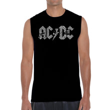Load image into Gallery viewer, ACDC - Men&#39;s Word Art Sleeveless T-Shirt