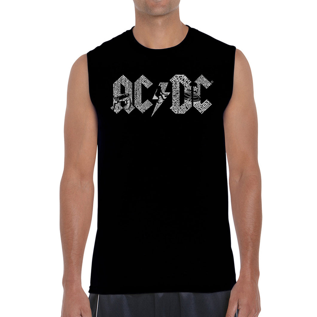 ACDC - Men's Word Art Sleeveless T-Shirt