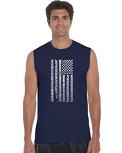 Load image into Gallery viewer, National Anthem Flag - Men&#39;s Word Art Sleeveless T-Shirt