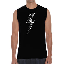 Load image into Gallery viewer, Lightning Bolt  - Men&#39;s Word Art Sleeveless T-Shirt