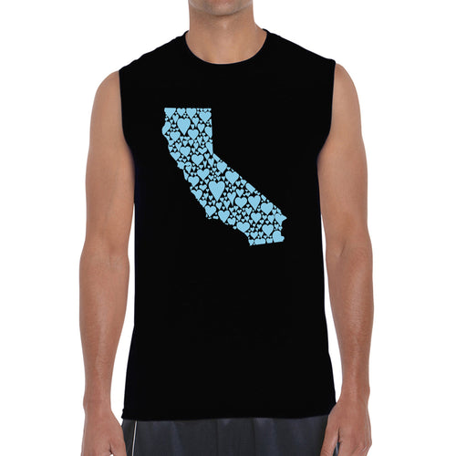 California Hearts  - Men's Word Art Sleeveless T-Shirt