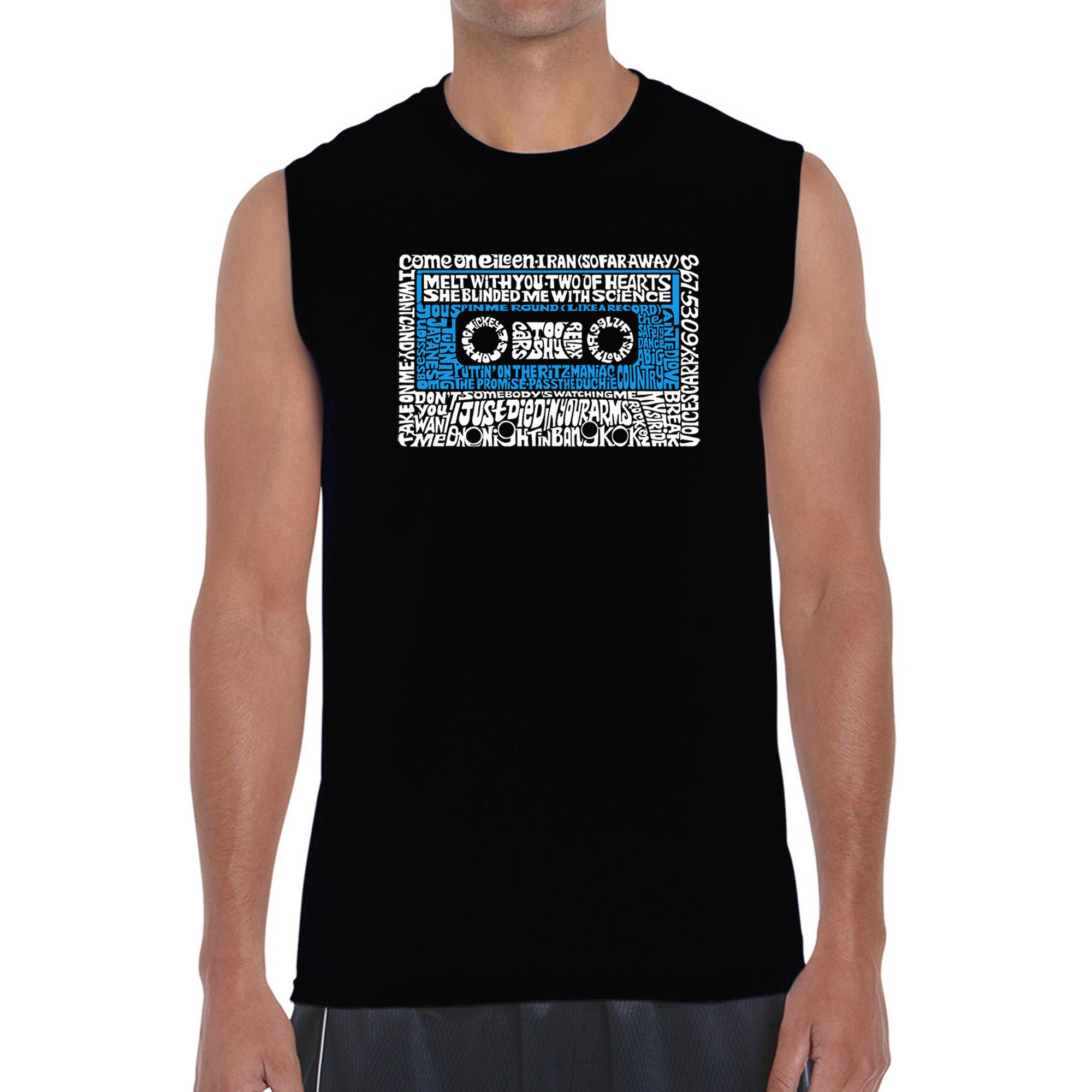 80s One Hit Wonders - Men's Word Art Sleeveless T-Shirt – LA Pop Art