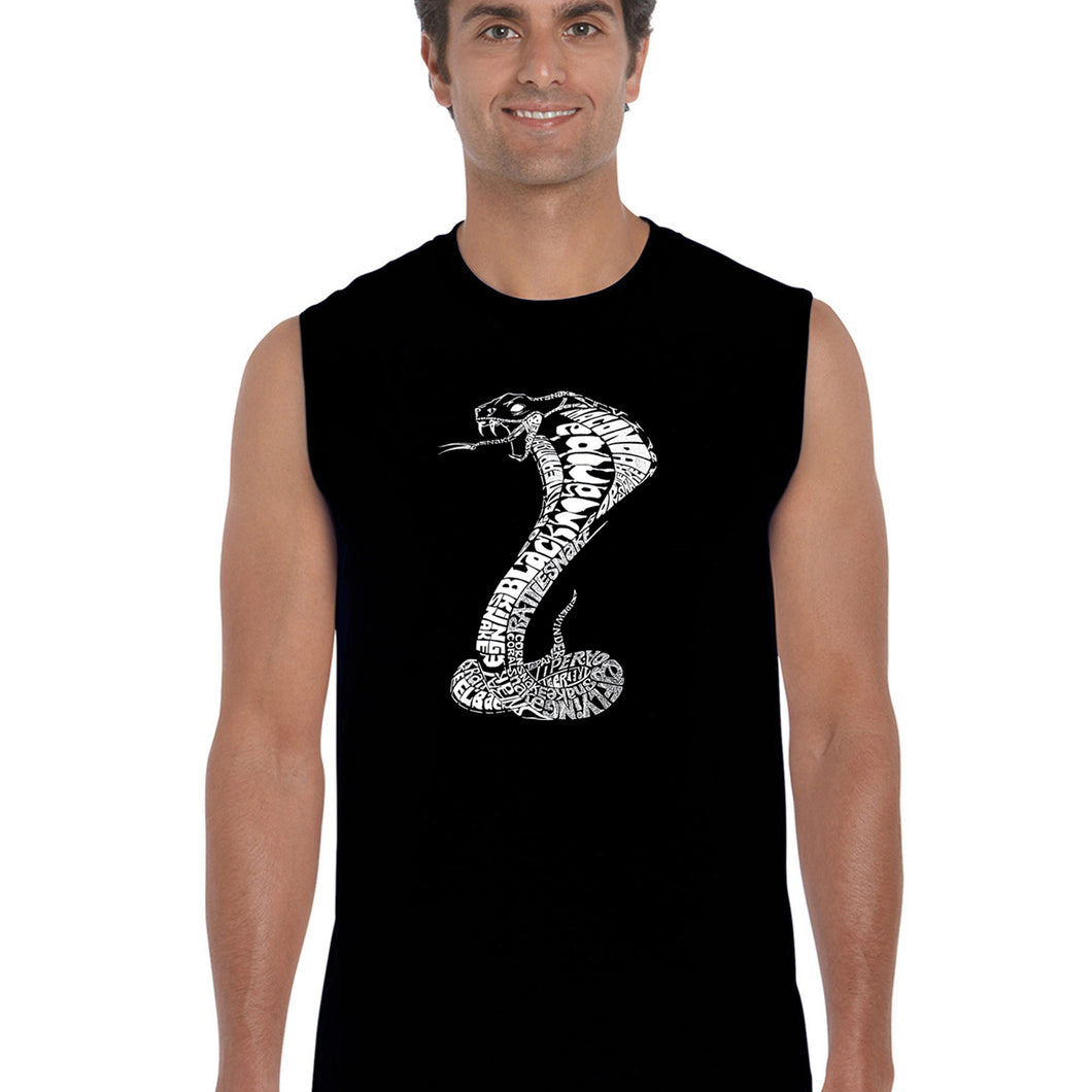 Types of Snakes -  Men's Word Art Sleeveless T-Shirt