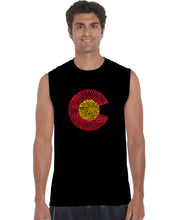 Load image into Gallery viewer, Colorado - Men&#39;s Word Art Sleeveless T-Shirt