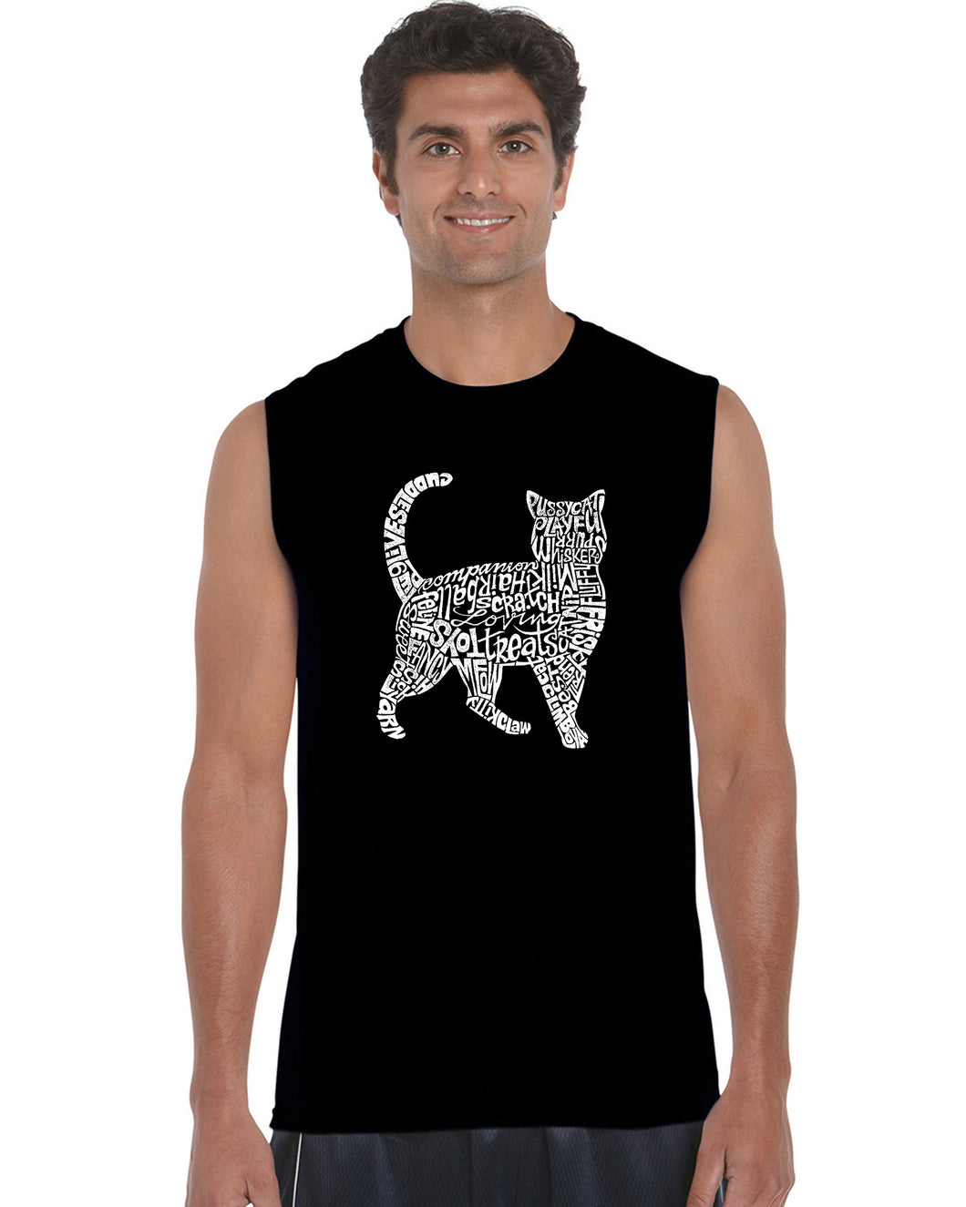 Cat - Men's Word Art Sleeveless T-Shirt
