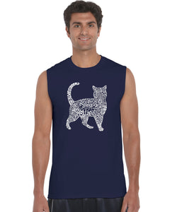 Cat - Men's Word Art Sleeveless T-Shirt