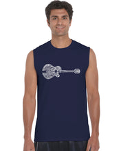 Load image into Gallery viewer, Country Guitar - Men&#39;s Word Art Sleeveless T-Shirt
