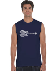 Country Guitar - Men's Word Art Sleeveless T-Shirt
